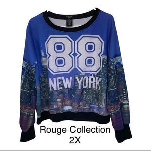 Rouge Collection New York Crop Top Size 2X